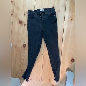Madewell black skinny jeans. Button fly.